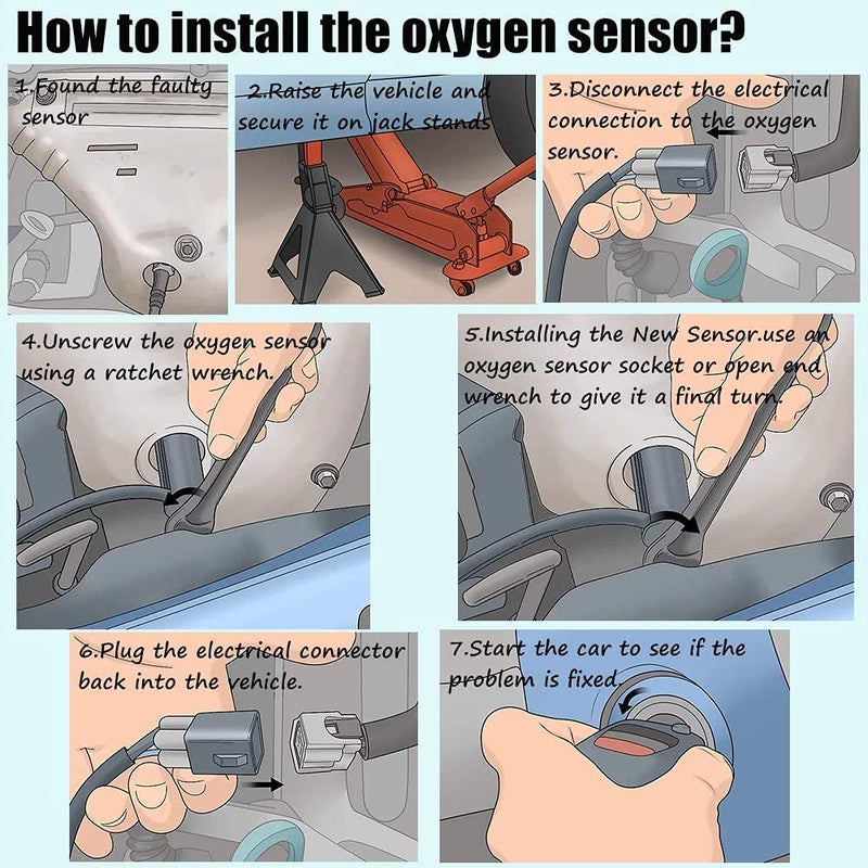 JESBEN Upstream Oxygen Sensor Replacement for Chevrolet Silverado 1500 Sierra 1500 4.3L Suburban Tahoe Yukon 5.3L Escalade 6.2L 2014-2017 12659516 - Image 5